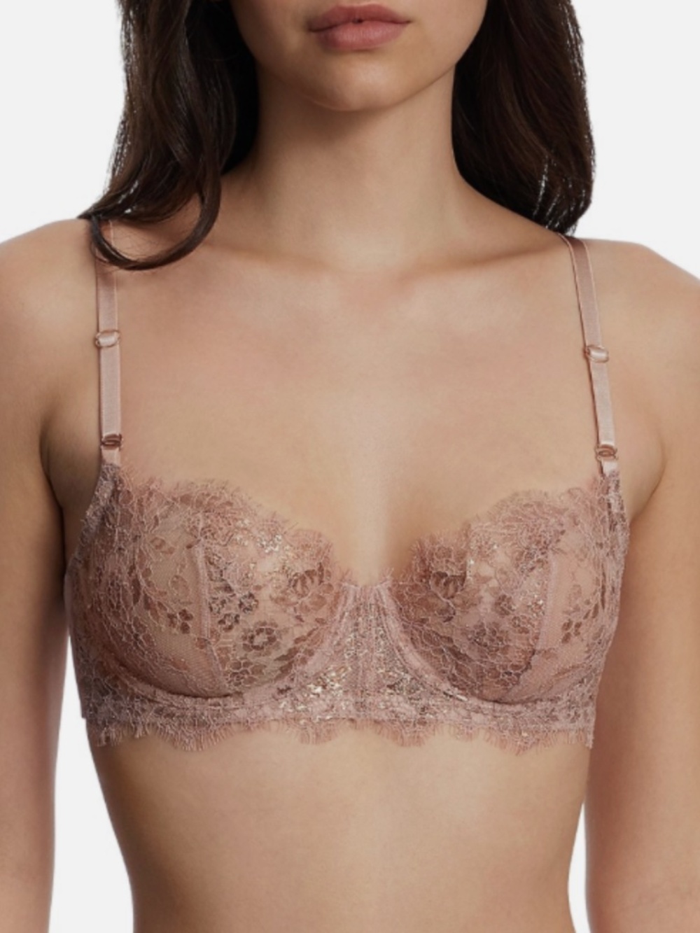 Skarlett Blue Entice Lace Balconette Bra In Romance/Rose Size 38C NWT